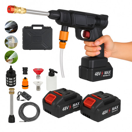 Lavadora de Alta Pressão Kit Completo com Maleta e Bateria Recarregável para Carros e Uso Doméstico