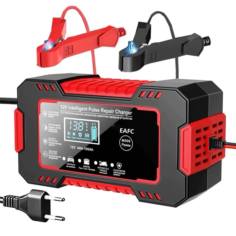 Carregador de Bateria 12V Inteligente Mazzilli – LCD, 15AH a 100AH, Carrega Carro e Moto REAL