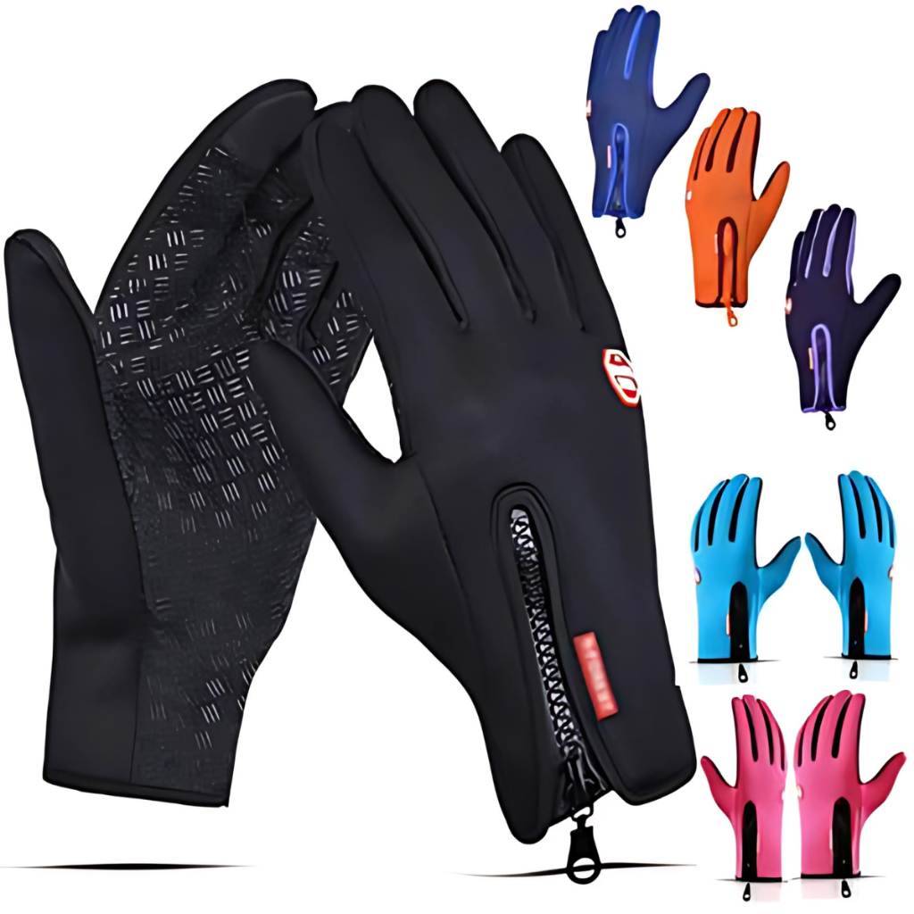 Luva Térmica Impermeável Unissex p/ Moto e Bike – Com Touch Screen