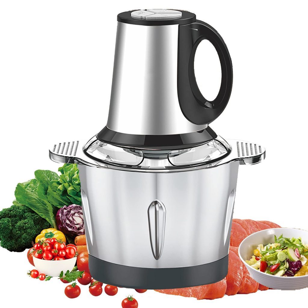 Triturador De Alimentos Inox 110v E 220V  Carne e Legumes Elétrico 2 L 3L e 5 L INOX