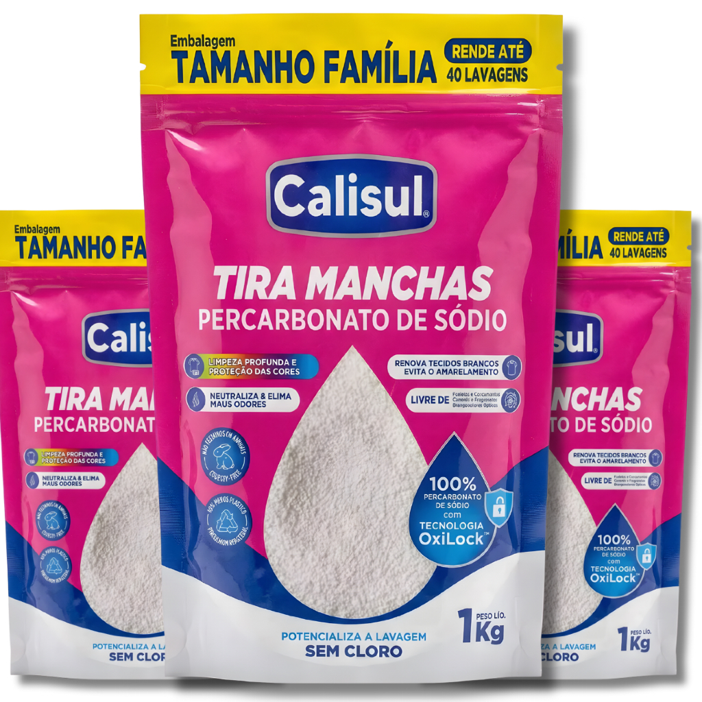 Percarbonato de Sódio 100% Puro - Tira Manchas Premium Roupas Brancas e Coloridas