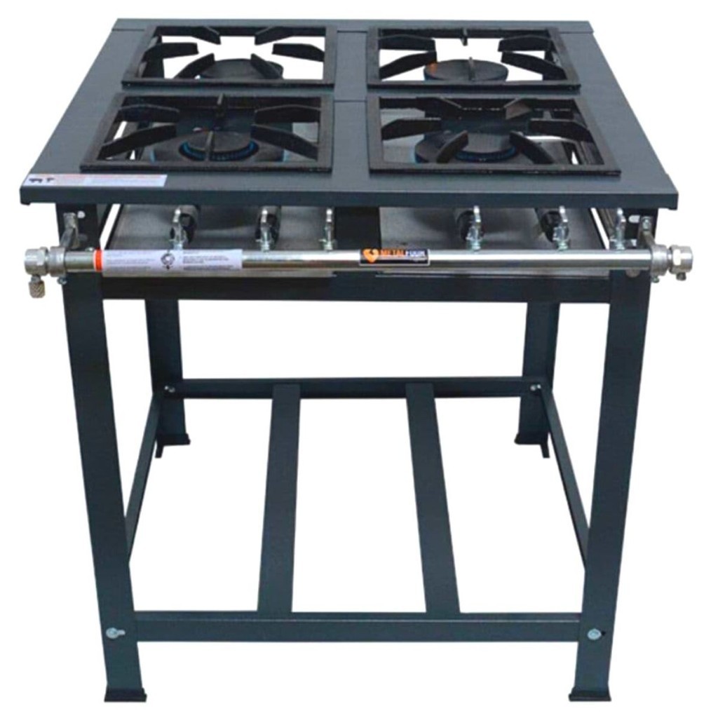 Fogão Industrial 4 Bocas Baixa Pressão P5 2QS 2QD P5 Super Reforçado Restaurante Lanchonete Super Oferta