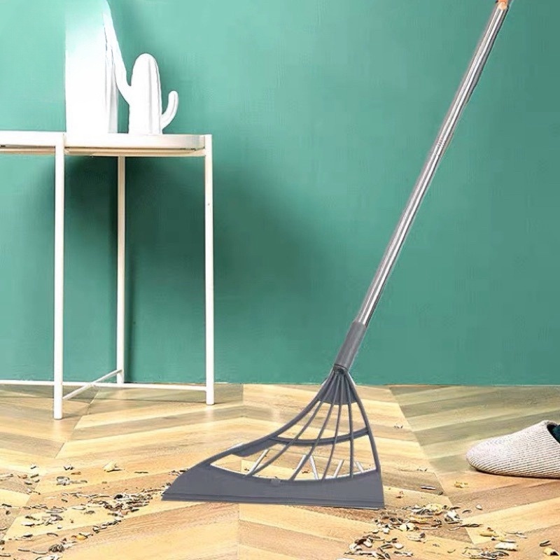 Vassoura Mágica Rodo Tira Pelo Limpa Vidro Seca Bem Silicone Cabo Grande 90cm