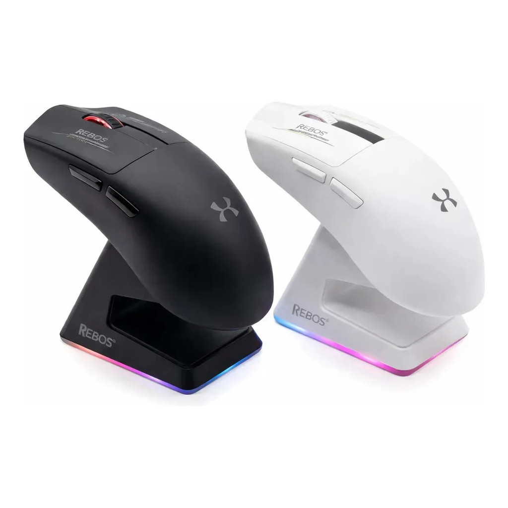 Mouse Gamer Sem Fio Recarregável Com Base Rgb Dock 2.4g Usb