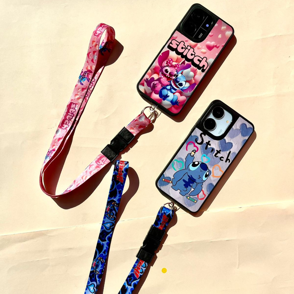 Capa Stitch Anti Impacto c/ Cordão de Brinde Realme e Xiaomi