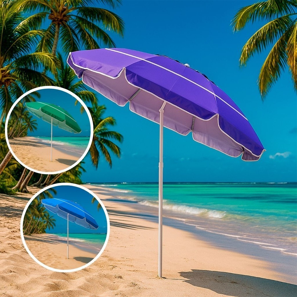 Guarda Sol Gigante 2,40m/1,80 Praia Piscina Respirável Uv Verão