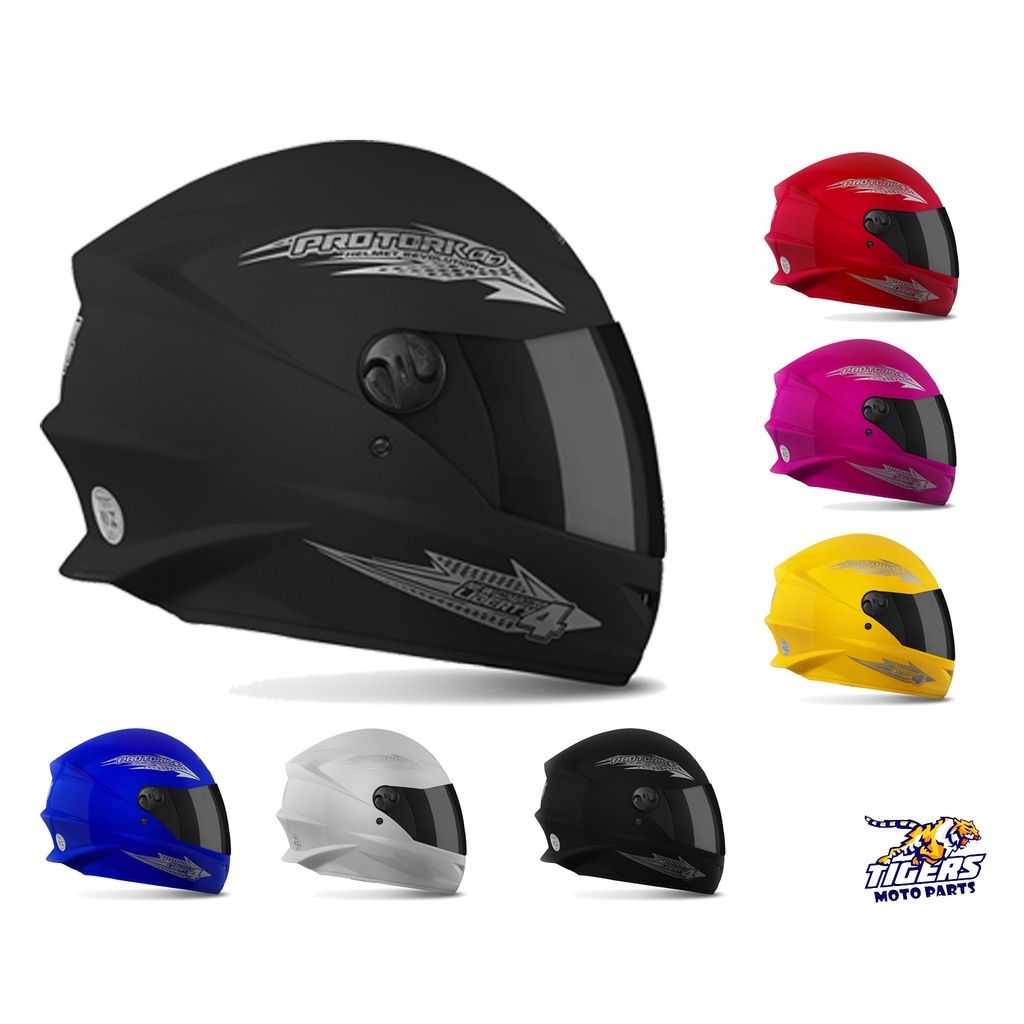 Capacete New Liberty Four Fechado Com Viseira Fumê Pro Tork Feminino Masculino Barato-preto Fosco