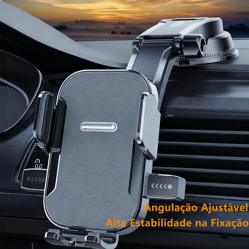 Suporte Universal p/ Celular no Carro - Multifuncional p/ Painel e Navegação, Compatível com Todos os Smartphones
