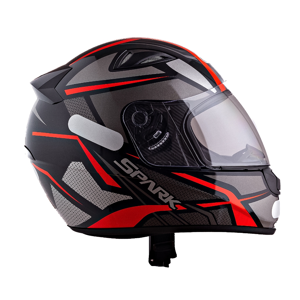 Capacete Masculino Femino Ebf Spark Spider Preto Vermelho