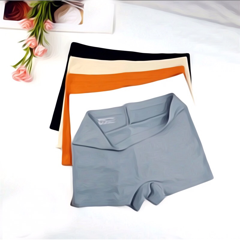 Kit 5 Calcinhas Box Sem Costura Corte a Laser Cueca Boxer Feminina Lingerie Não Marca