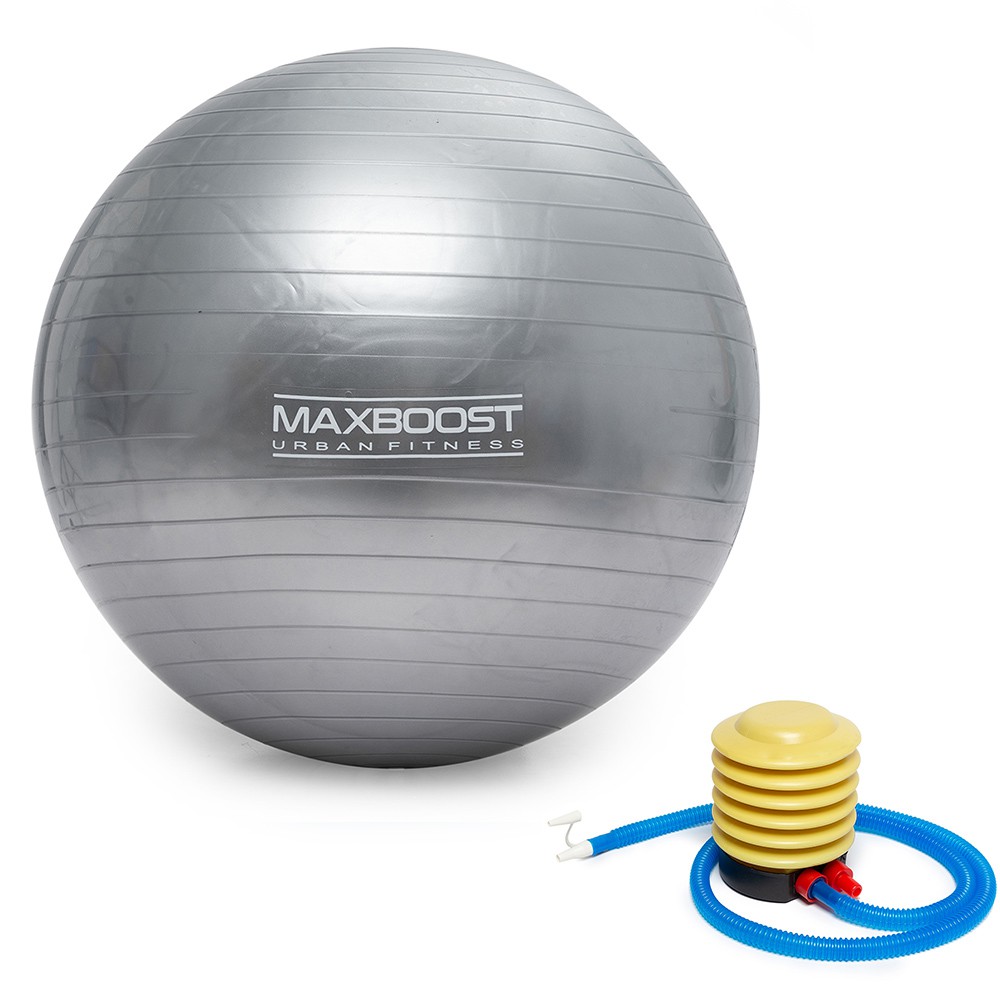 KIT Bola De Ginastica Pilates Suíça 55cm Para Exercícios Alongamento Yoga Fitness Até 200kg