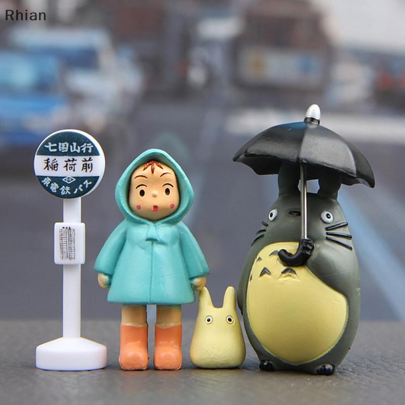[Rhian] 4 Unidades/Lote 3-5 Cm Anime Action Figure Hayao Miyazaki Presente COD