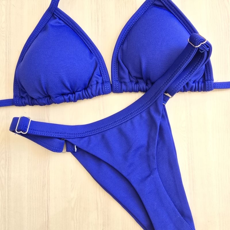Biquíni Cortininha Fita Fio Marquinha Bronze Bojo Removível Moda Praia Feminino