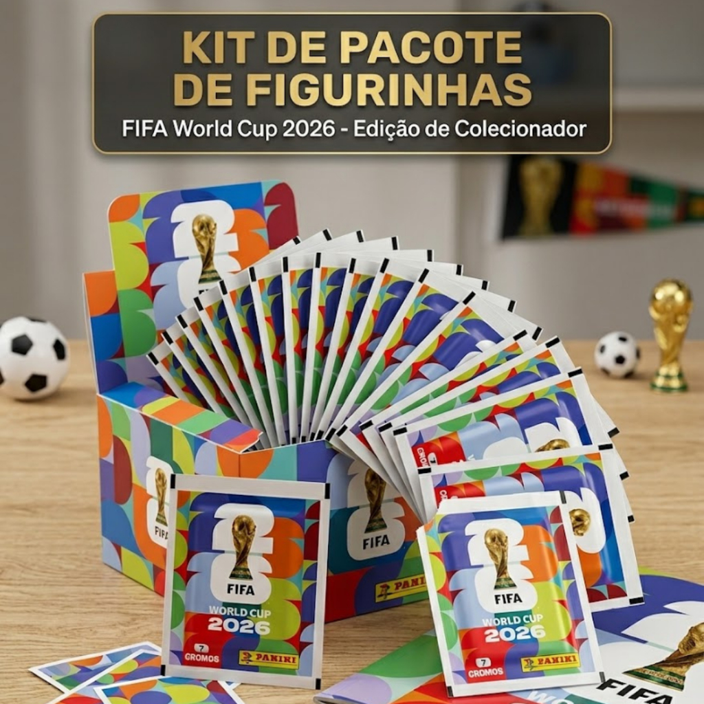 Kit 3/5/10 Pacotes de Figurinha para Álbum Copa do Mundo 2026