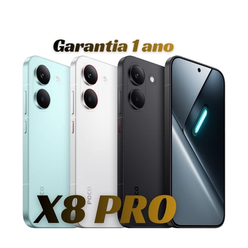 SMARTPHONE POCO X8 PRO (5G) VERSÃO GLOBAL ORIGINAL+FONE BLUETOOTH+CAPINHA TRANSPARENTE