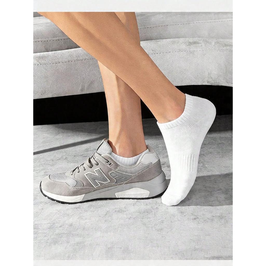 🔥Kit3 a 12 pares  Conjunto de meias femininas  Meia Básica Lisa para Uso Diário - Cores Clássicas