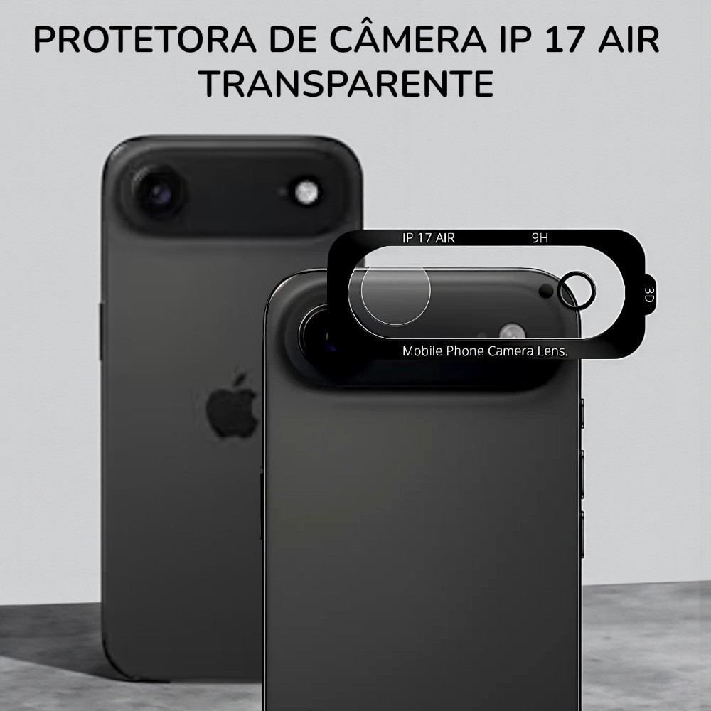Protetora De Câmera Transparente Premium Para Ip 17 Air