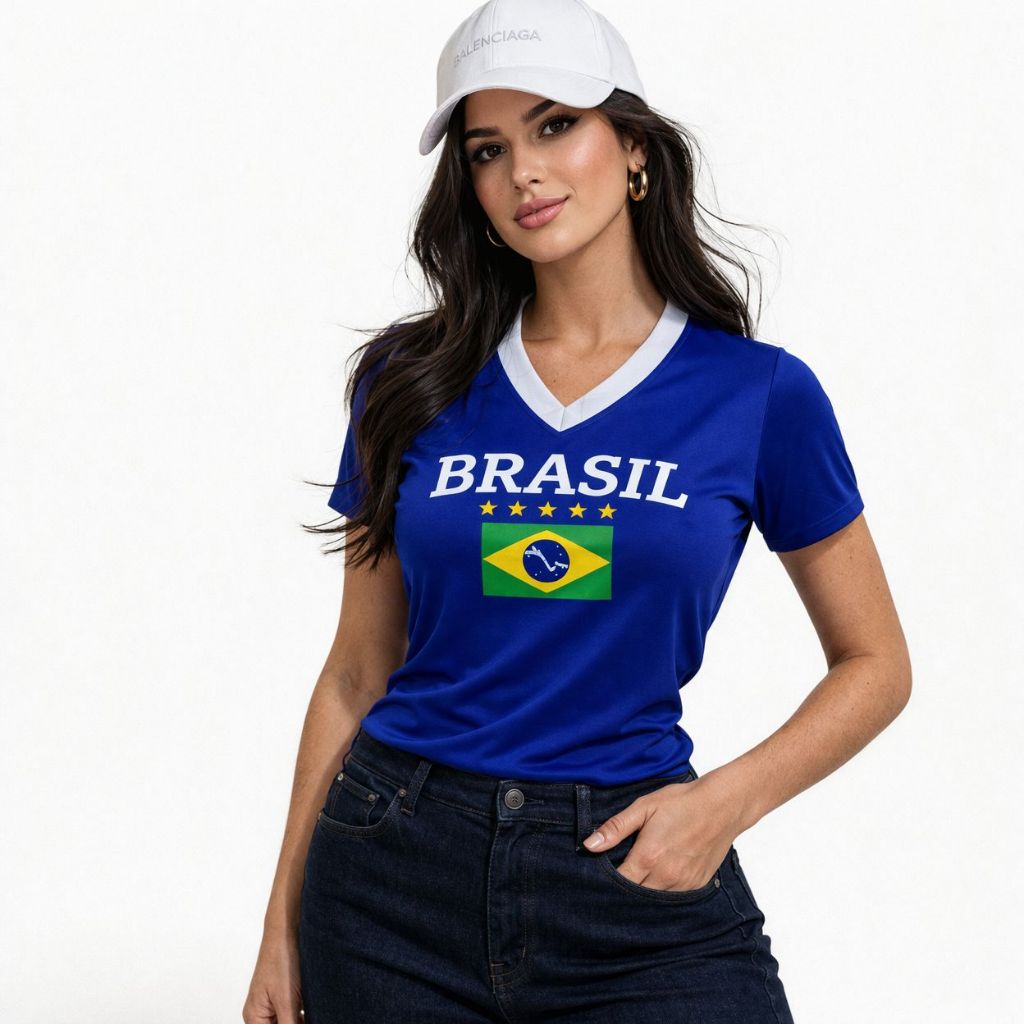 BABY LOOK FEMININA DO BRASIL DRY FIT