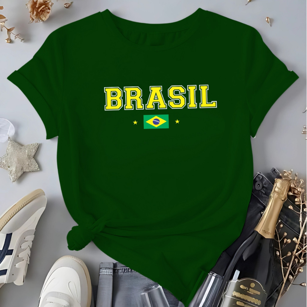 Camiseta Blusinha Do Brasil Feminina
