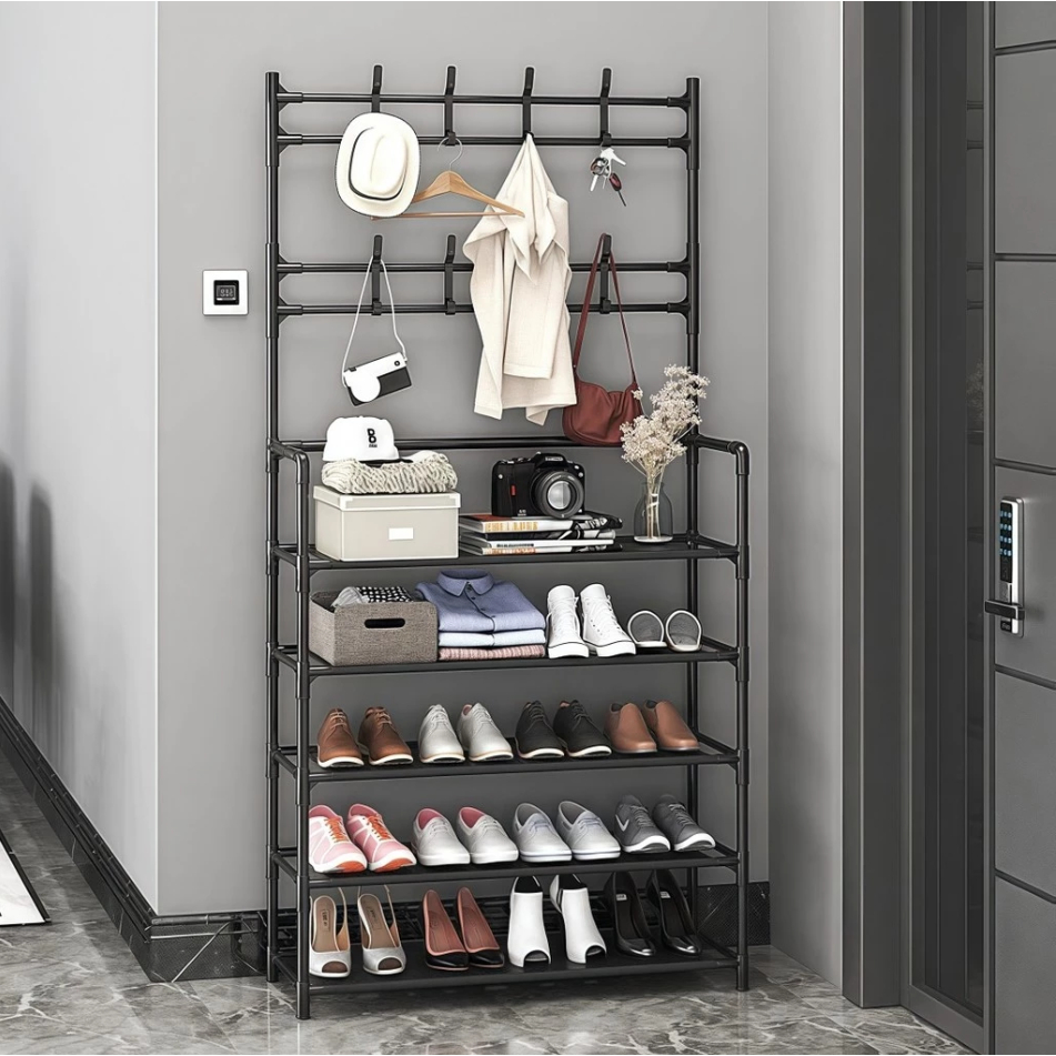 Arara 4/5 Sapateira Organizadora cabideiro suporte Multiuso Sapato Roupa Closet Quarto Armários