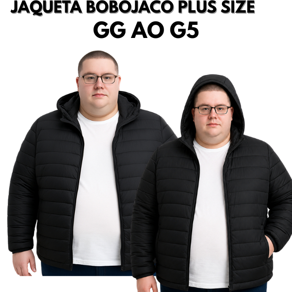 Jaqueta BOBOJACO Plus Size MASCULINA Impermeável Capuz Removível BLUSA DE FRIO GRANDE DE HOMEM G1 G2 G3 G4  G5 G6 GRANDE