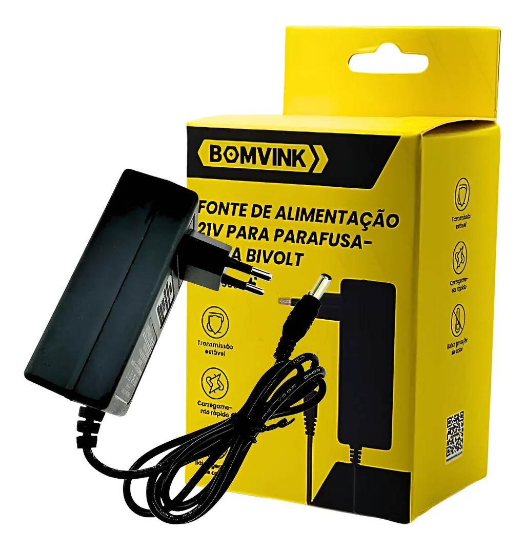 Carregador para Parafusadeira 21V Bivolt – Alta Eficiência e Segurança