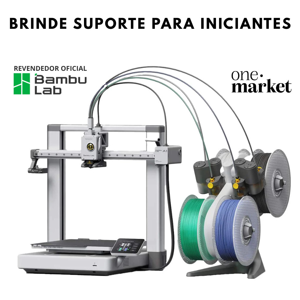 Impressora 3D | Bambu Lab A1 + AMS Lite (Combo) + Suporte Iniciantes | OneMarket