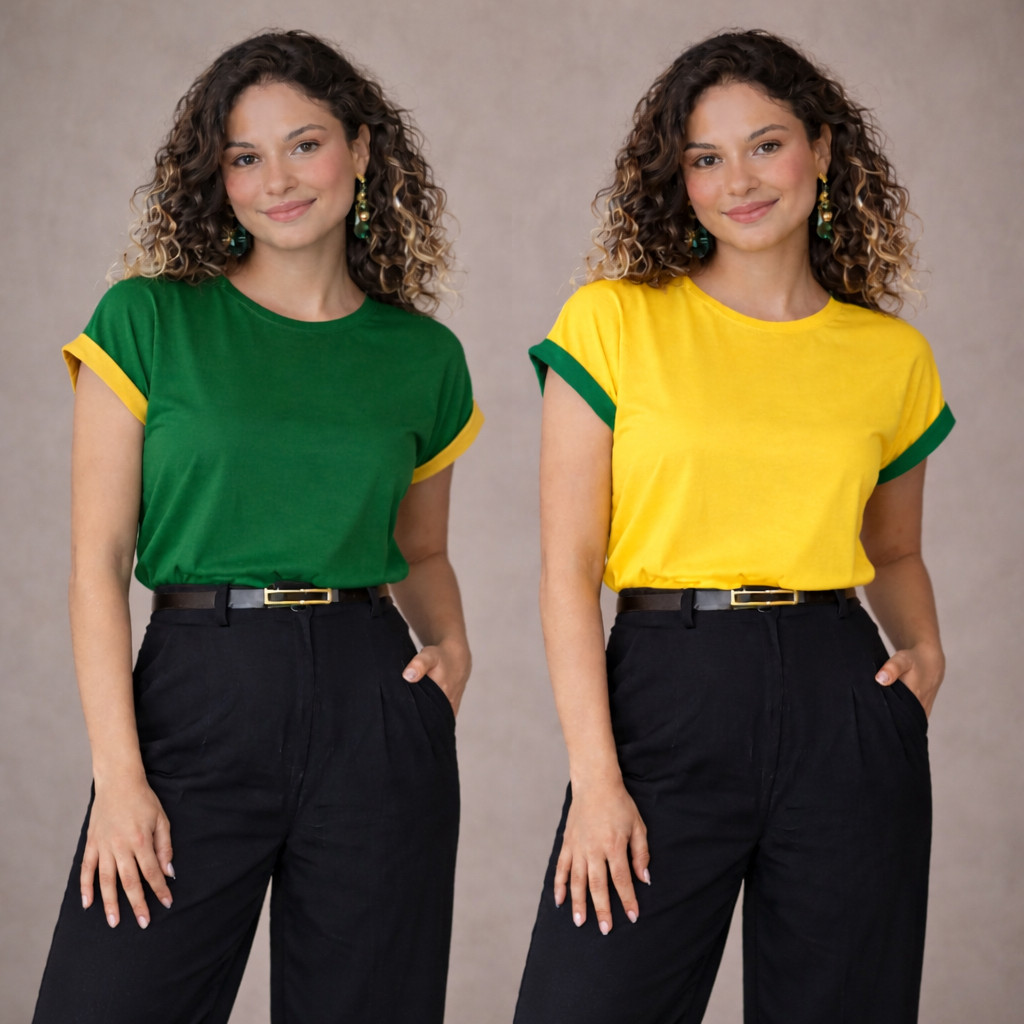 Blusa Feminina Muscle Tee Algodão Premium Ombro Estruturado Camiseta Básica Várias Cores