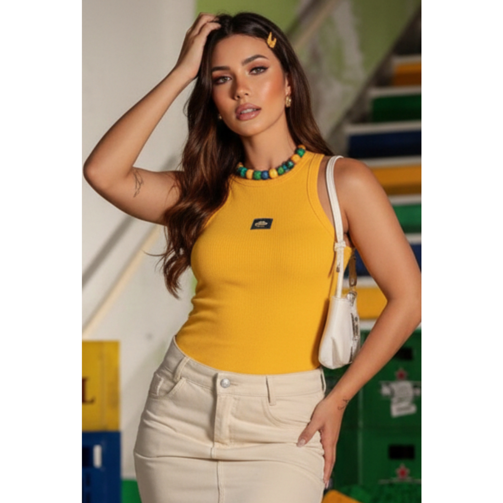 REGATA FEMININA CASUAL ESTAMPA BRASIL VERÃO COPA 2026 - OUTONO E INVERNO - PRESENTE DIA DAS MÃES