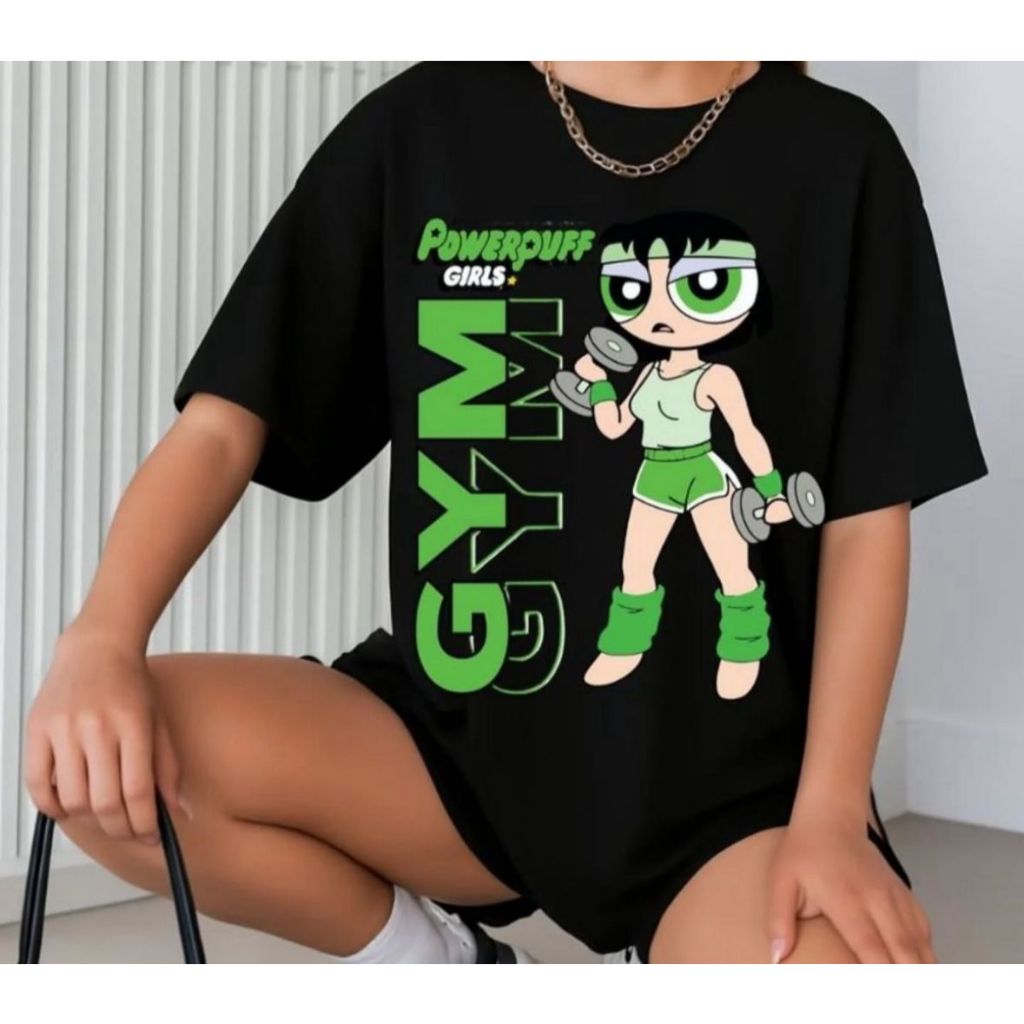 Camiseta Power Gym Meninas Superpoderosas Academia Moda Fitnes Estampa Estilosas