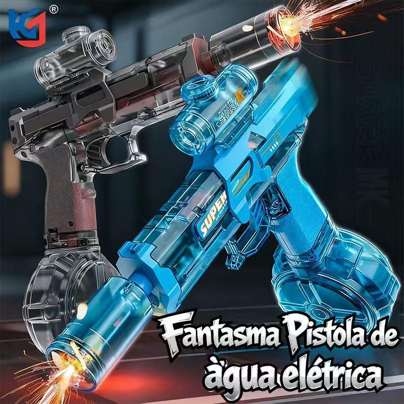 Brinquedo de Água Elétrico com Luzes LED e Som, Divertido Pulverizador Automático para Piscina e Quintal