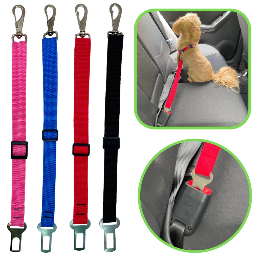 Cinto de Segurança Pet para Carro Universal para Cães e Gatos Ajustável Viagem Resistente - JACKCELL