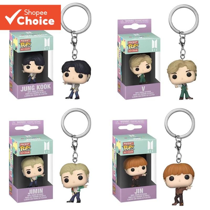 Conjunto De Chaveiro Fashion BT21 , Boneca De Figura De Ação De Personagem De PVC Coreano , Presente Original Fofo Para